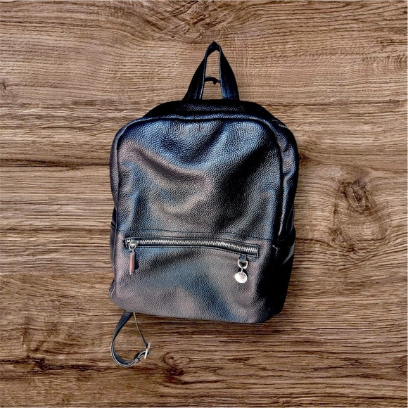 Celine Dion Black Leather Backpack - Picture 1 of 6